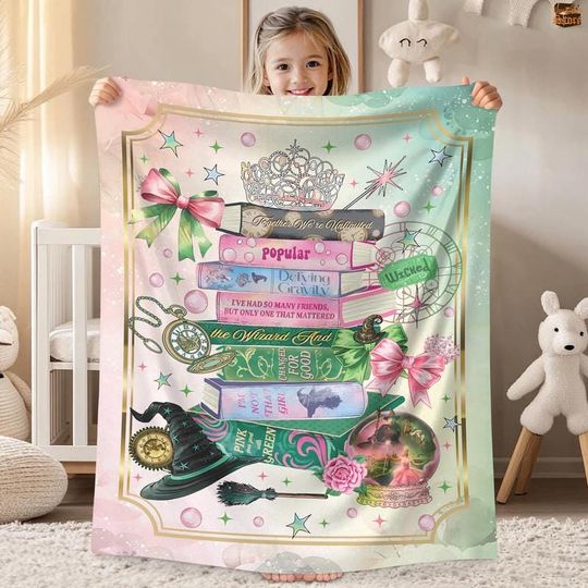 Wicked Changed For Good Blanket, Elphaba And Glinda Blanket