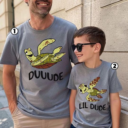 Duuude And Lil Dude Shirt, Disneyland Dad And Son Matching Shirt, Finding Nemo Shirt, Family Trip Shirt, Fathers Day Shirt, Dad Life Shirt