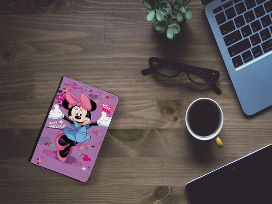 Disney Minnie Mouse Pink Bow Passport Cover, Trending Gifts for Men, Women, Kids