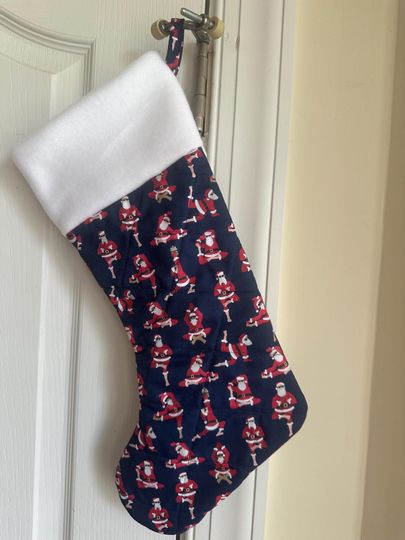 Yoga Santas Stocking Handmade Free Personalization