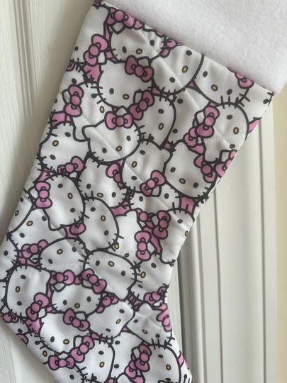 Hello Kitty Stocking Handmade Free Personalization