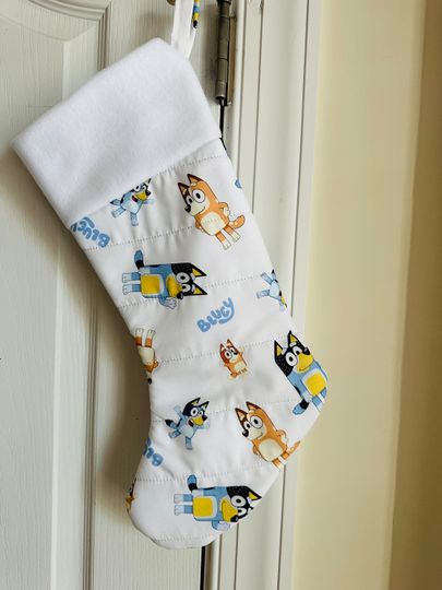 BlueyDad Christmas Stocking Handmade Ready to Personalize