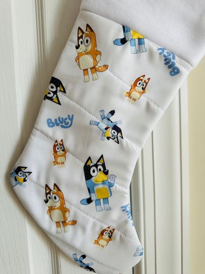BlueyDad Christmas Stocking Handmade Ready to Personalize