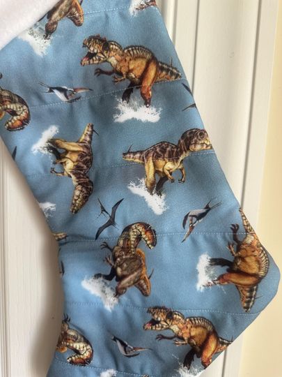 Dinosaurs Stocking New Handmade Free Personalization