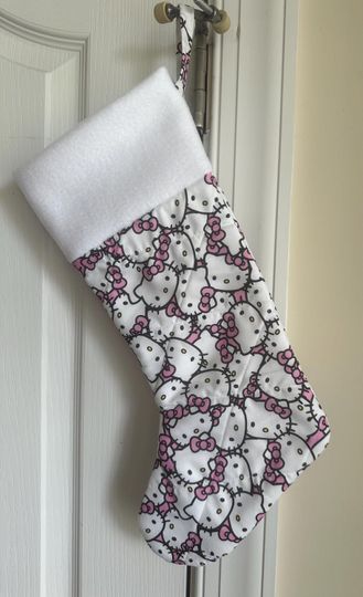 Hello Kitty Stocking Handmade Free Personalization