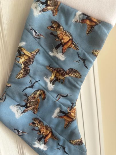 Dinosaurs Stocking New Handmade Free Personalization