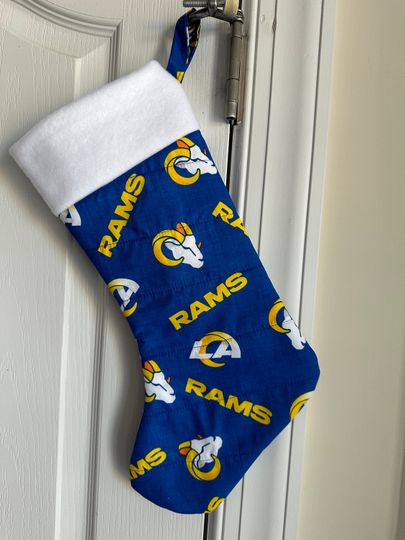Los Angeles R@ms Christmas Stocking Handmade Ready to Personalize