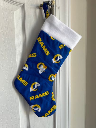 Los Angeles R@ms Christmas Stocking Handmade Ready to Personalize