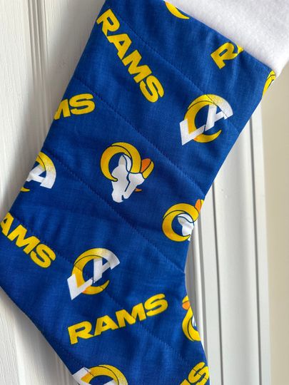 Los Angeles R@ms Christmas Stocking Handmade Ready to Personalize