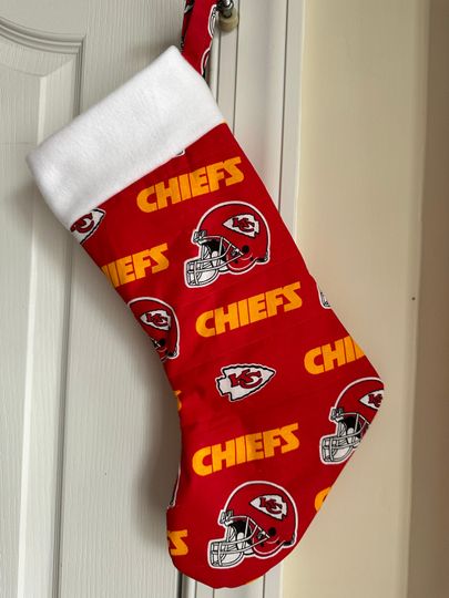 Kansas City Chiefs Christmas Stocking Handmade New