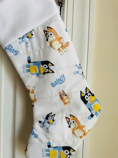 BlueyDad Christmas Stocking Handmade Ready to Personalize