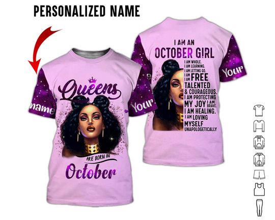 October birthday  3D T-shirt