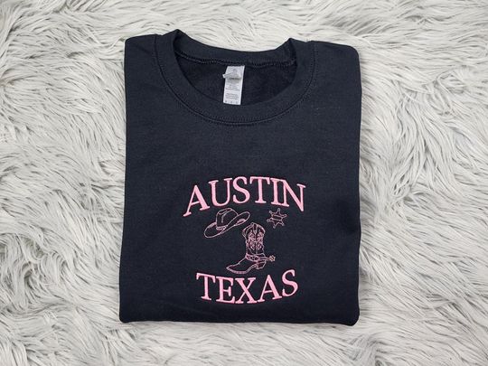 Austin Texas Embroidered Sweatshirt