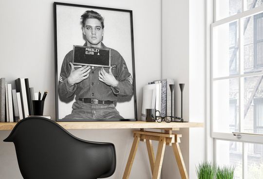 Elvis Presley Mugshot Poster, Celebrity Mugshot, Elvis Presley Print, Vintage Music Poster