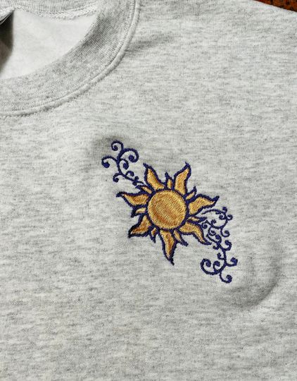 Disney Tangled Embroidered Sweatshirt | Rapunzel Sundrop Flower