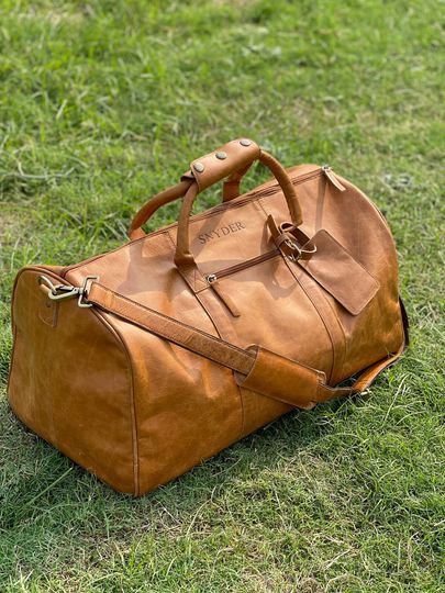 Personalized Leather Duffle - Groomsmen Gift