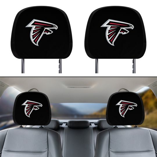 Atlanta Falcons themed custom car headrest cover for a fan
