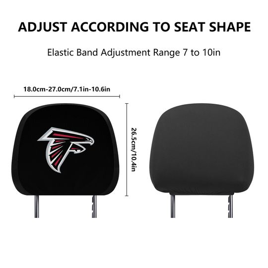 Atlanta Falcons themed custom car headrest cover for a fan