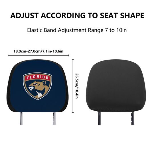 Florida Panthers themed custom car headrest cover for a fan