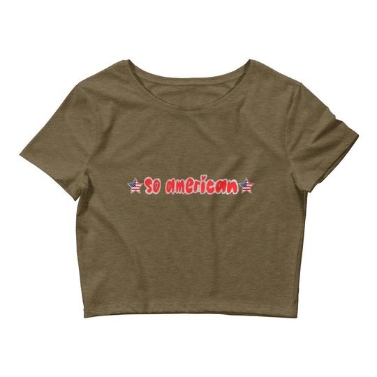 Olivia Rodrigo inspired so American cropped baby tee