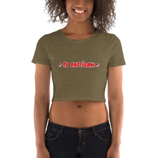 Olivia Rodrigo inspired so American cropped baby tee
