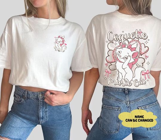 Two-Side Disneyland Marie Cat The Aristocats Summer Shirt