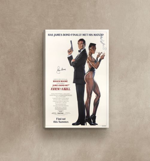 A View to a Kill (1985) Film Poster, James Bond Poster, Film Advertising Poster, Movie Poster