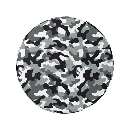 Black Grey Camouflage Spare Tire Cover