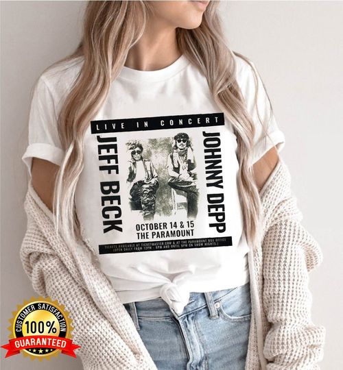 Jeff Beck Johnny Depp 2022 Tour Shirt, Vintage 90s Graphic North American Tour Shirt