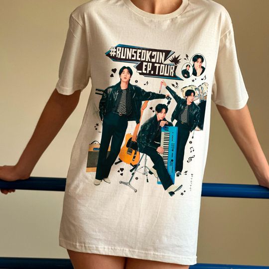 Jin Seokjin Tour T-Shirt - Kpop BTS Army Gift, Double Sided Jin Echo Tee