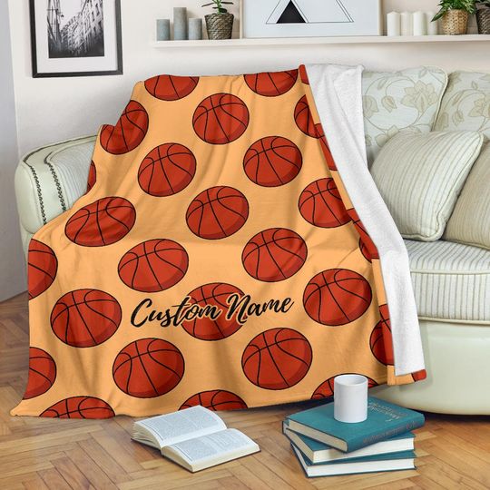 Custom Name Basketball Blanket: Suede Polyester Micro Fleece Throw