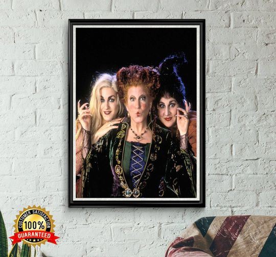 Hocus Pocus Movie Poster, The Sanderson Sisters Poster, Halloween Wall Art