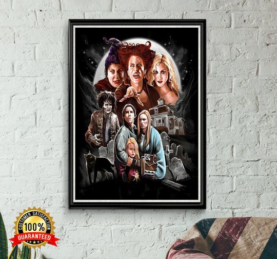 Halloween Wall Art, It's Just A Bunch Of Hocus Pocus Poster, Halloween Poster