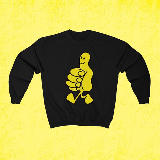 Yellow Smiley Face Who Cares Logo Rex Inspired Sweatshirt