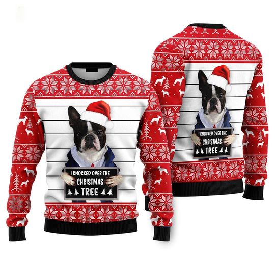 Boston Terrier Ugly Christmas Sweater,