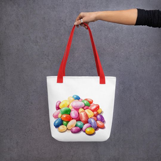 fun jellybean tote bag