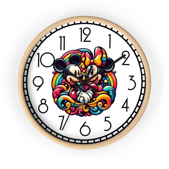 Mickey Wall Clock, Disney Wall Decor, Livingroom Decor