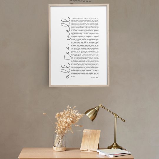 All Too Well Printable Poster | Taylorr Swiftts Song Lyrics Art | Inspirational taylorr version Decor