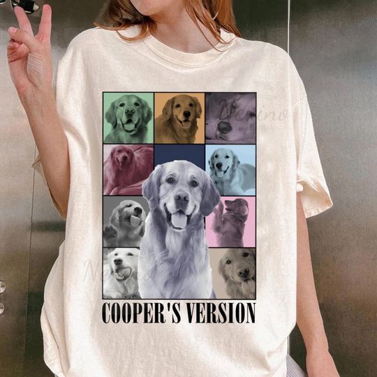 Custom Dog's Tour Shirt, Personalized Dog Bootleg T-Shirt, Custom Dog Shirt, Custom Dog Portrait Shirt, Dog Photo Shirt, Dog's Version Tee