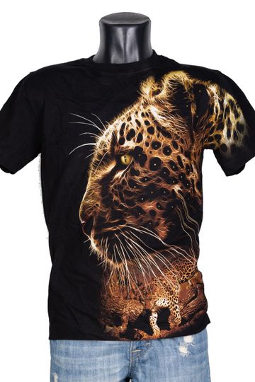 T-shirt 3D Rock Chang Original Leopard Big Head Glow in the Dark Unisex