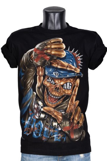 T-shirt 3D Rock Chang Original Swag Skeleton Picture This Glow in the Dark Unisex
