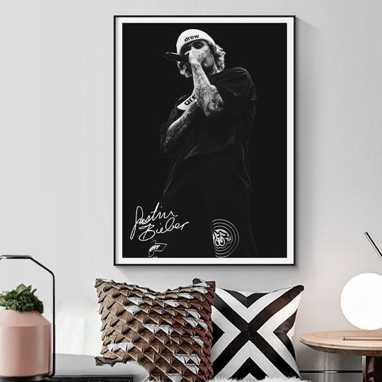 Justin Bieber Music Poster Wall Art Home Decor