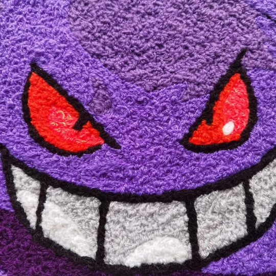 Gengar Rug,Knitting Rug Home Decor