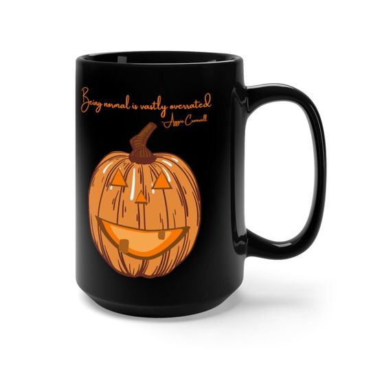 Halloweentown Mug, Halloween Mug, Pumpkin Mug,  Black Mug