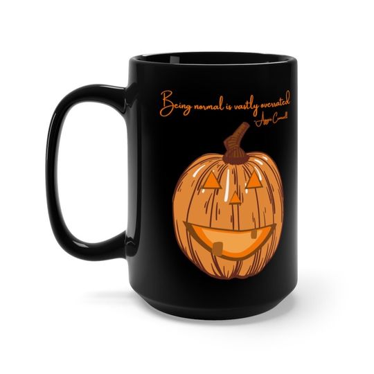 Halloweentown Mug, Halloween Mug, Pumpkin Mug,  Black Mug