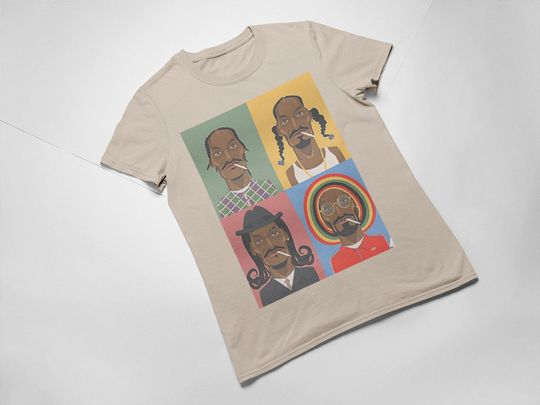 Snoop Dogg Different Styles in Multicolor Art T-Shirt