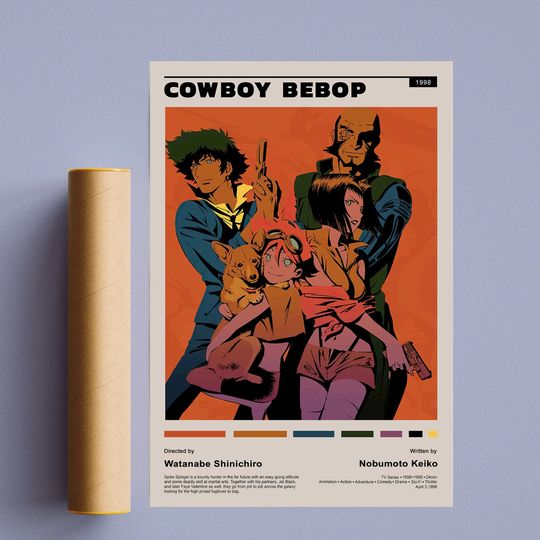 1998 Cow Bebop Digital Print, Vintage Movie, Film Poster