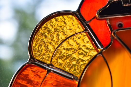 Stained Glass Turkey Suncatcher: Thanksgiving Fall Decor