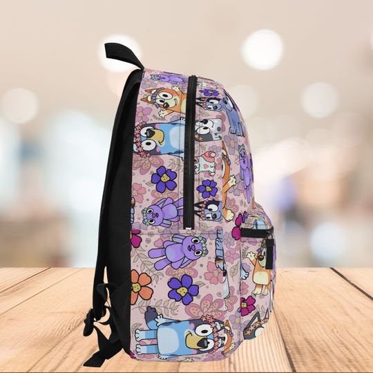 Blue Dog and Bingo Backpack, Personalized BlueyDad Backpack