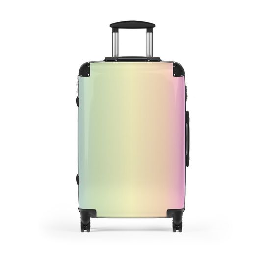 Soft Pastel Rainbow Suitcase, Travel Suitcase
